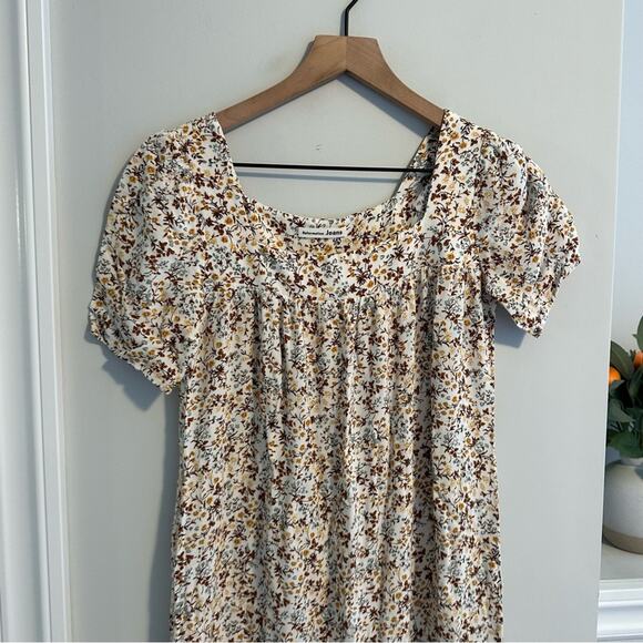 Reformation Jeans Cream Floral Mini Dress XS - Picture 7 of 10